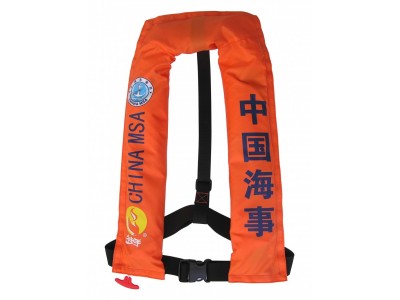 套頭背心式自動(dòng)充氣救生衣 成人氣脹式救生衣可印LOGO帶CCS證書